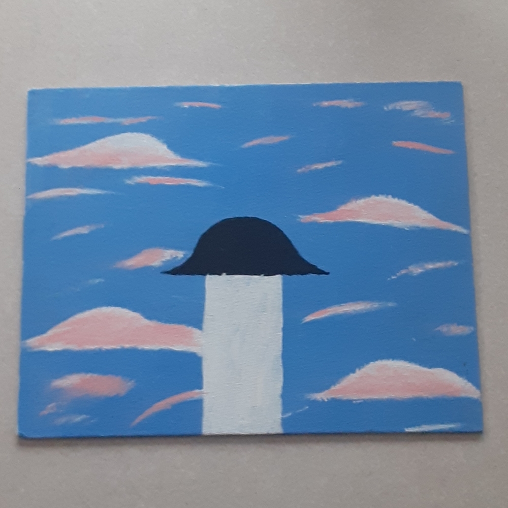 Cute little alien ship painting